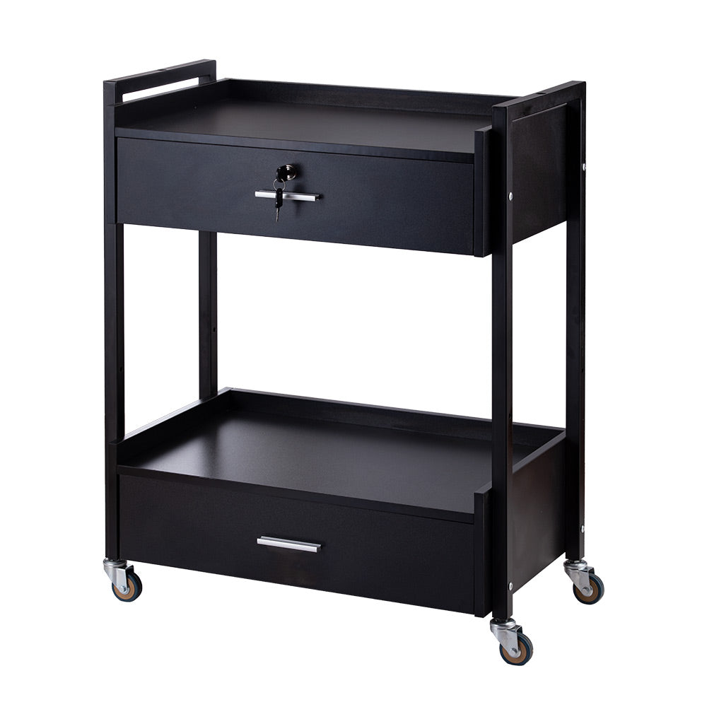 Karma Bakewell 2 Beauty Trolley 2 Draw 08030101 - Black Retail Karma