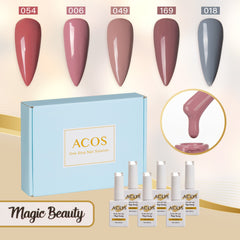 ACOS Gel Polish 5pcs Set (Mix Colour) - Lashmer