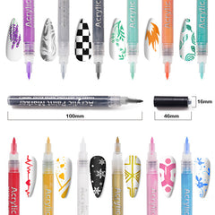 ACOS Nail Painting Pen Set for Nail Art (12pcs/set) - Lashmer