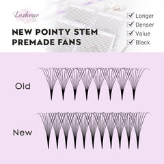 Lashmer 6D Ultra Dark Pointy Narrow Fans (900 Fans) - Lashmer