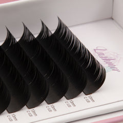 Matt Black Flat Lashes (0.15/0.20) C Curl - Lashmer