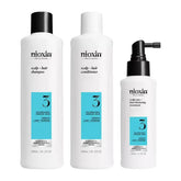 Nioxin Scalp + Hair Thickening System 3 Trio Pack LIGHT THINNING COLOURED / DRY / DAMAGED HAIR - Lashmer