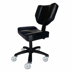 Karma Stanley Adjustable Stool with Back – Black 07090101 - Lashmer