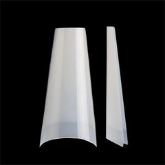 Coffin Natural Nail Tips, Half-Well 500pcs Pack (Sizes #0-9) - Lashmer