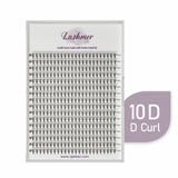 C, D Curl--New 10D Pointy System Narrow Fans Promade Fans - 16 Lines - 384 Fans - Lashmer