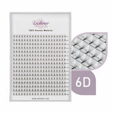 XL tray-Short Stem Premade Fans | Lashmer | C, D Curl--6D - 16 Lines - 320 Fans, Ultra Black - Lashmer
