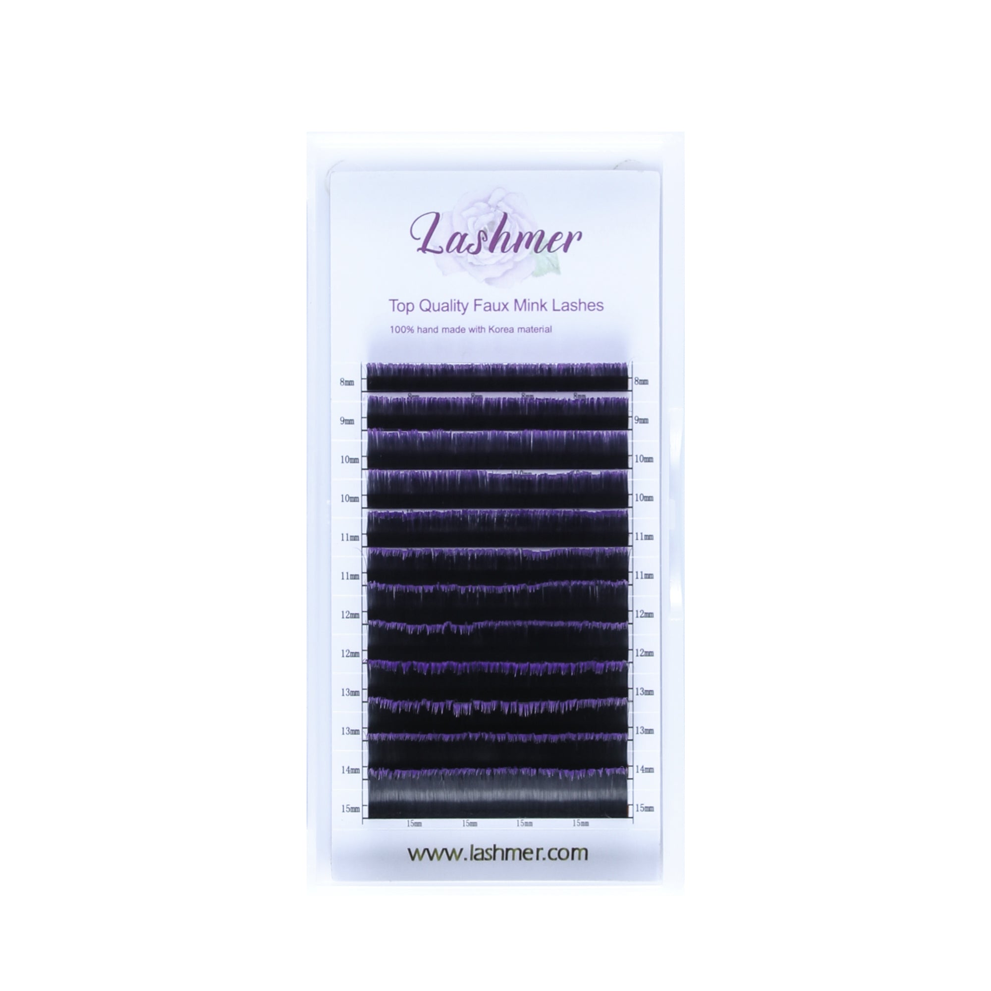 Purple Fast and Easy Fans Eyelashes C Curl (0.07) - Lashmer Nails&Eyelashes Supplier