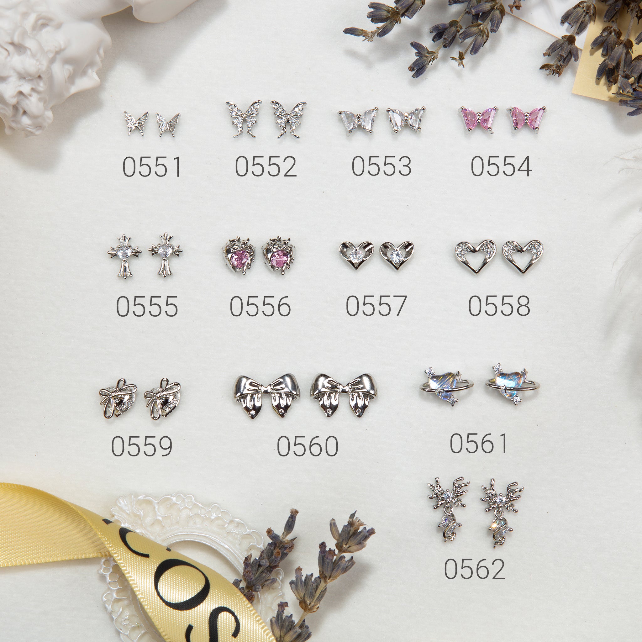 ACOS 3D Crystal Jewellery Nail Art  Decorations--2pcs/pack (#0007) - Lashmer