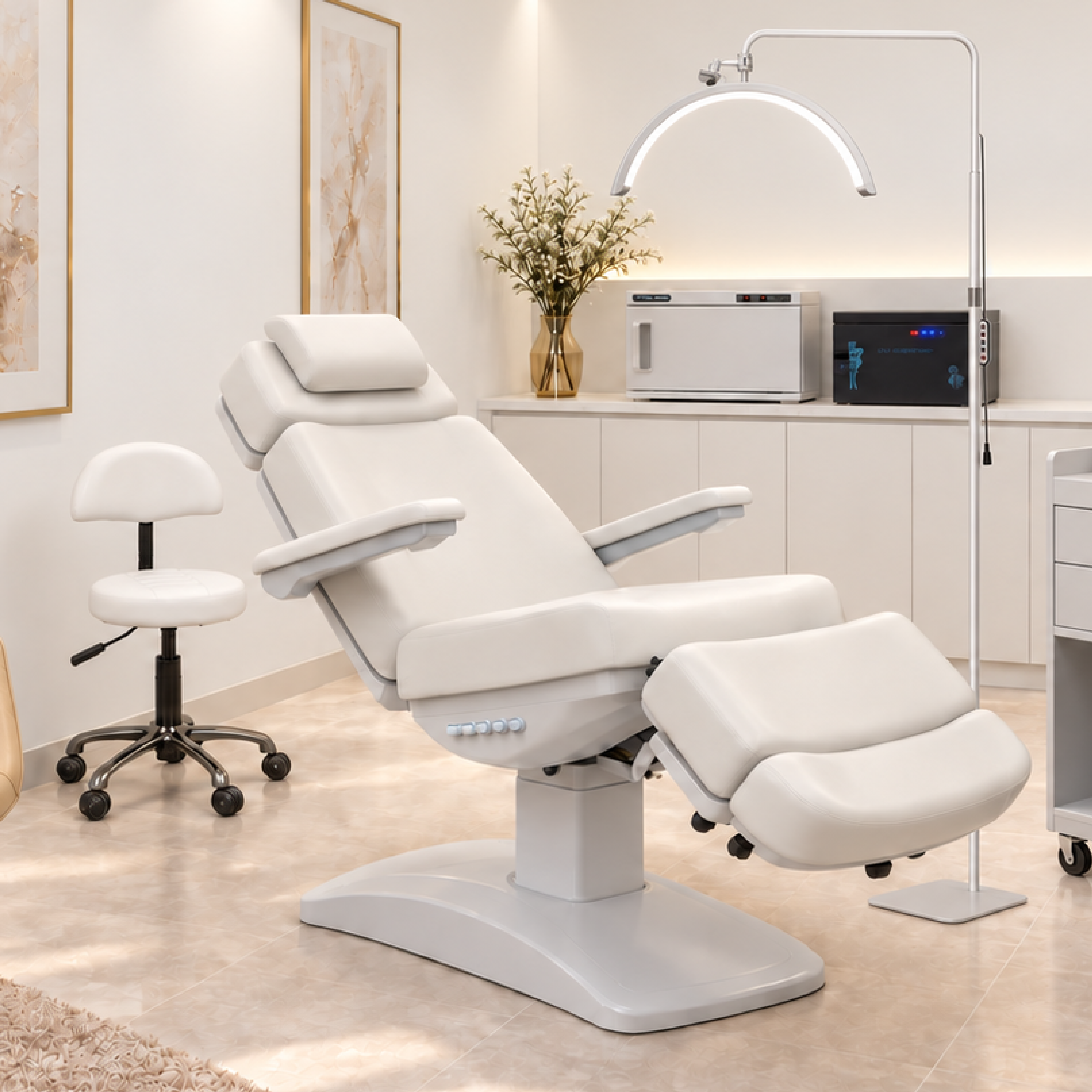 Champagne Gallery lash studio fitout package styled room