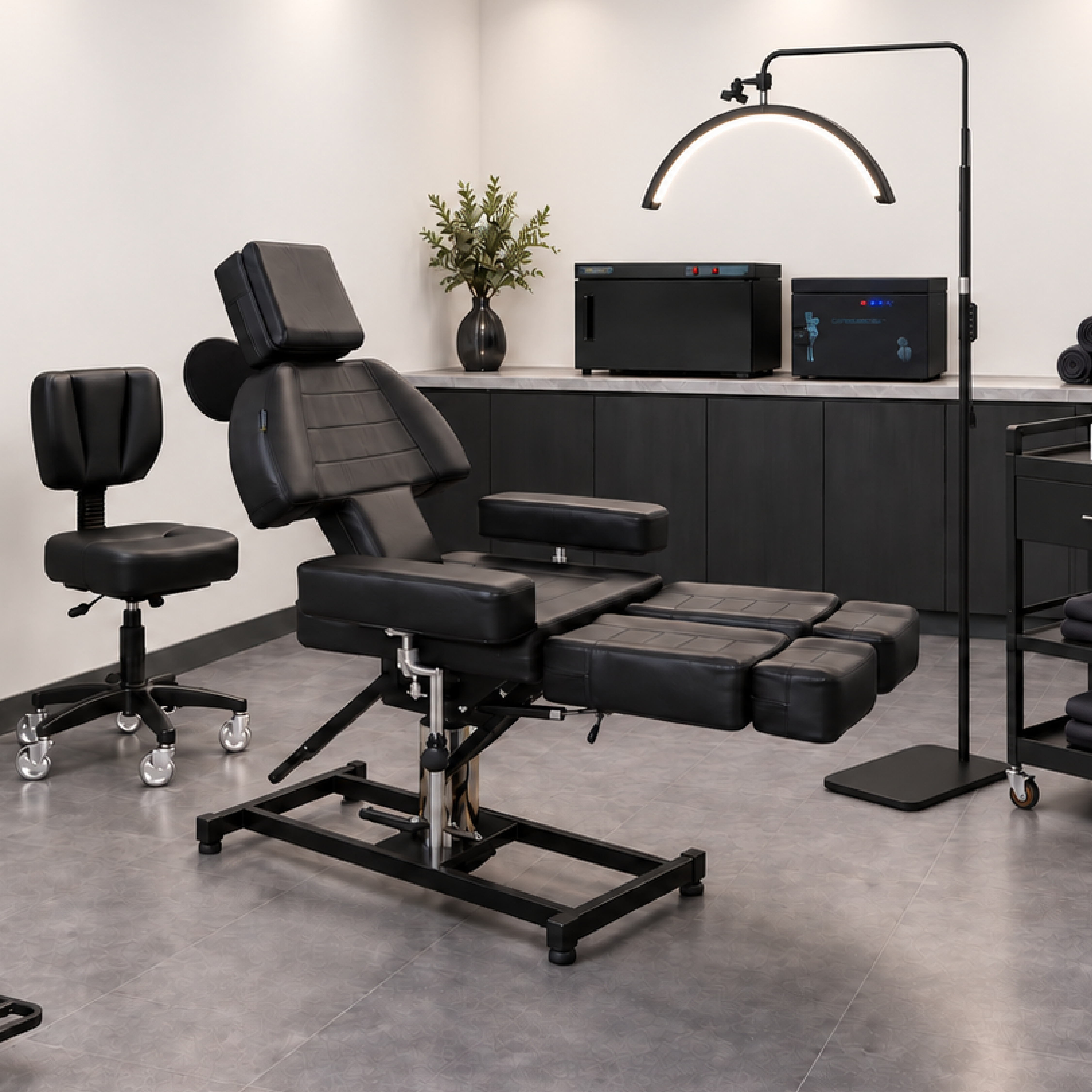 Midnight Navy lash studio fitout package styled room