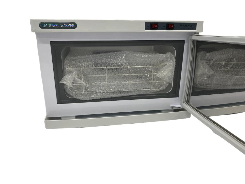 Karma UV Hot Towel Cabinet 18L Black or White - Lashmer
