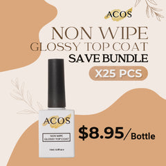 ACOS Non Wipe  Glossy  Gel top coat 15ml - Lashmer