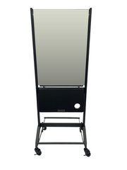Karma Broome Double Sided Mobile Workstation with Mirror Black 060901 Workstations & Mirrors Karma