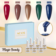 ACOS Gel Polish 5pcs Set (Pearl Colour) - Lashmer