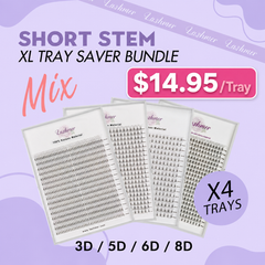 Bộ Khay XL Tiết Kiệm Lashmer Thân Ngắn - 4 Khay [14.95 USD/Khay]