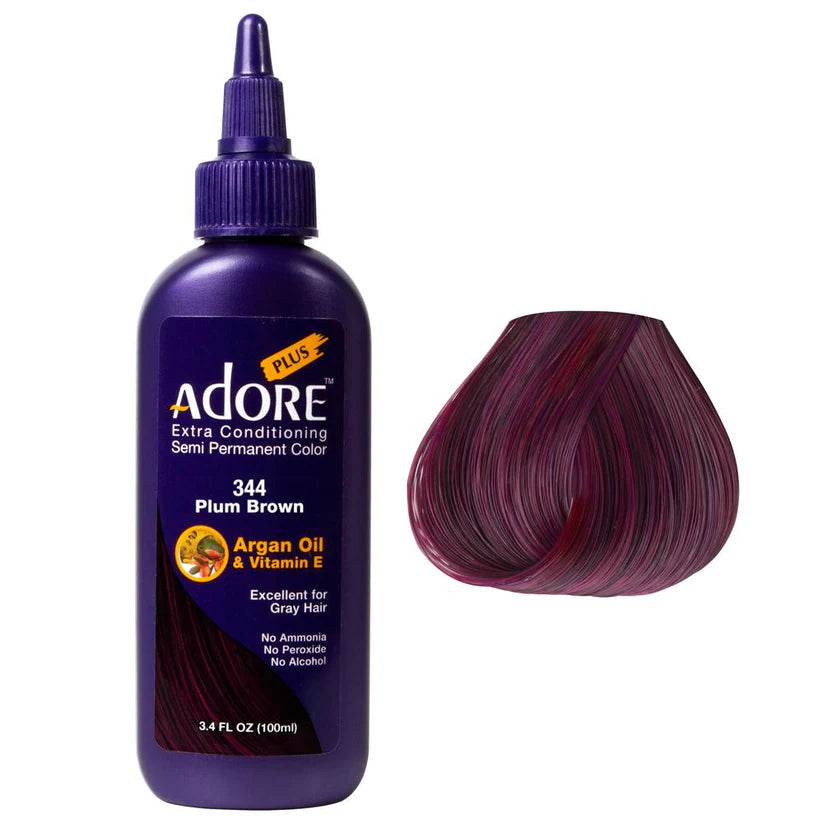Hi Lift Adore Plus Semi Permanent Color Plum Brown #344 - Lashmer