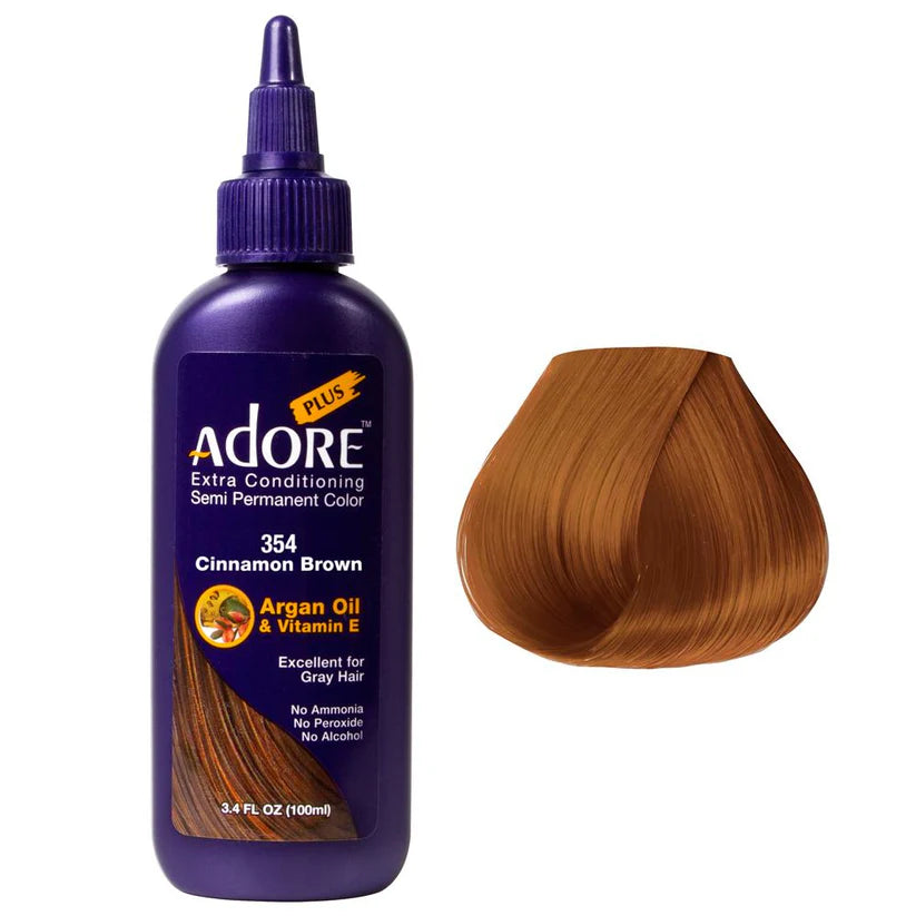 Hi Lift Adore Plus Semi Permanent Color Cinnamon Brown #354 - Lashmer