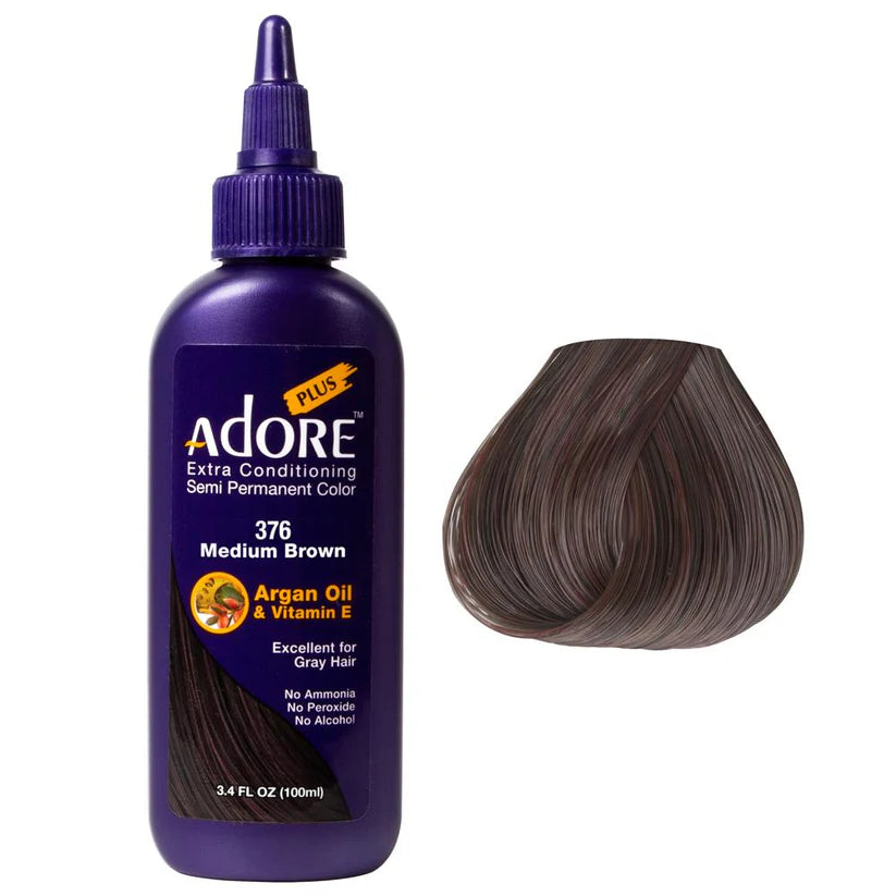 Hi Lift Adore Plus Semi Permanent Color Medium Brown #376 - Lashmer