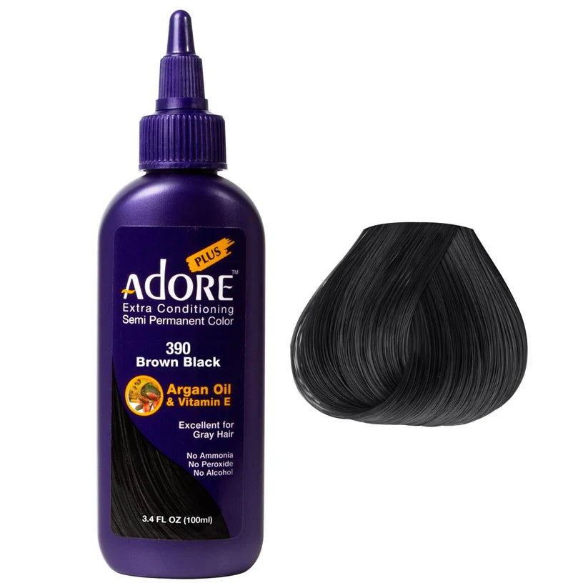 Hi Lift Adore Plus Semi Permanent Color Brown Black #390 - Lashmer