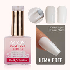 ACOS Hema Free Brush-on Builder Gel (20ml) - Lashmer