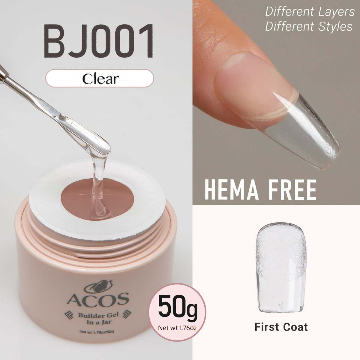 ACOS Hema Free Builder Gel in a pot (50g)