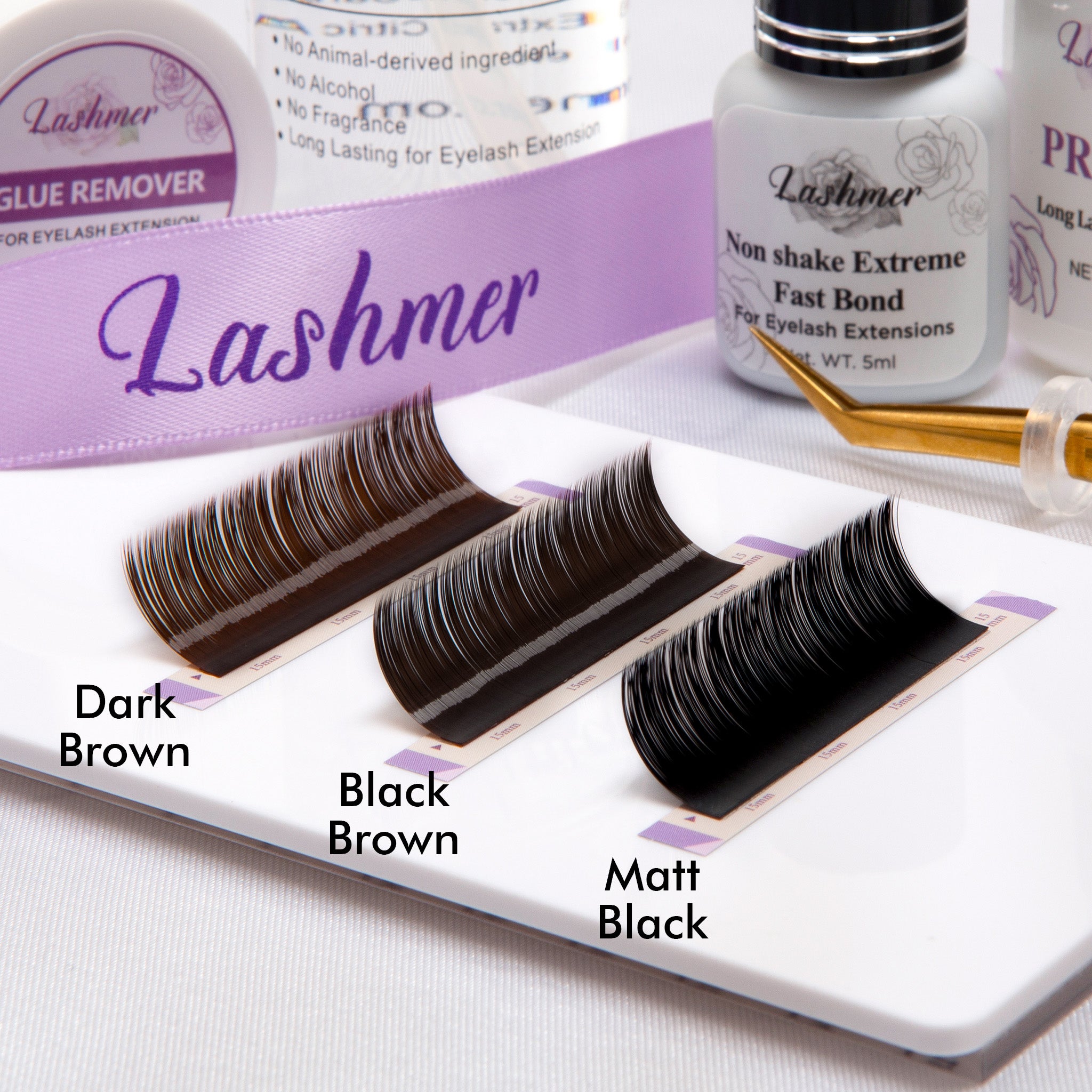 Lashmer Classic Dark Brown Lashes (Thickness 0.10) - Lashmer