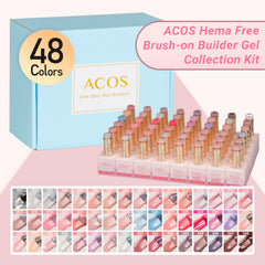ACOS Hema Free Brush-on Builder Gel Collection Kit (48 Colour) - Lashmer