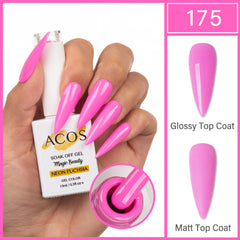 ACOS Magic Beauty Gel Polish Colour NEON FUCHSIA (175) - Lashmer