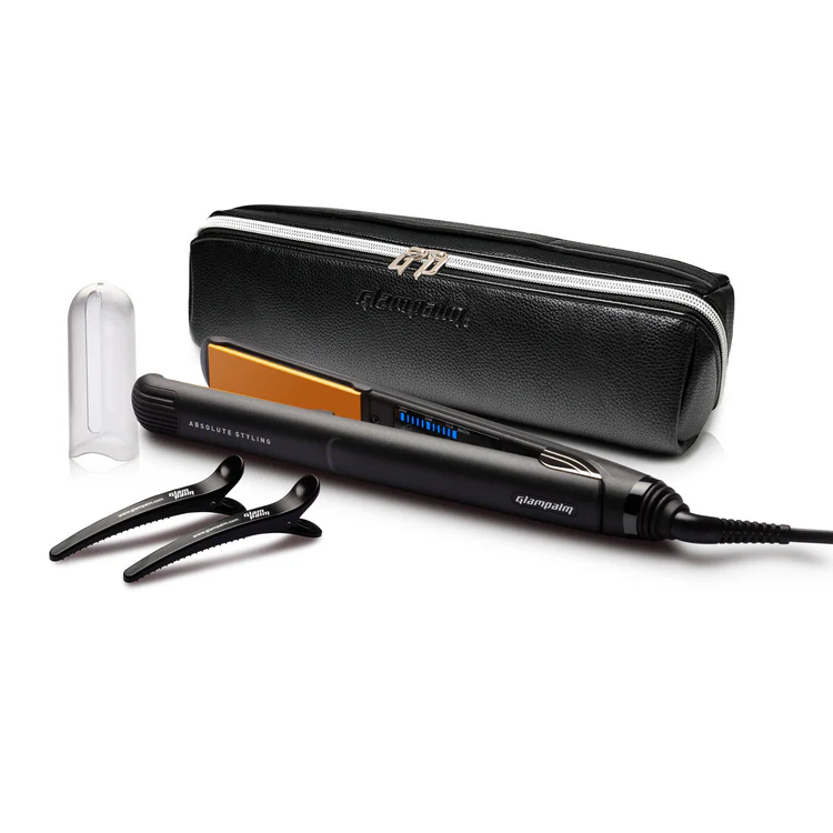 GlamPalm CLINIC™ Black Edition Hair Straightener - all included items