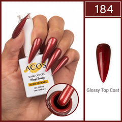 ACOS Magic Beauty Gel Polish Colour RUBY SPARKLE (184) - Lashmer