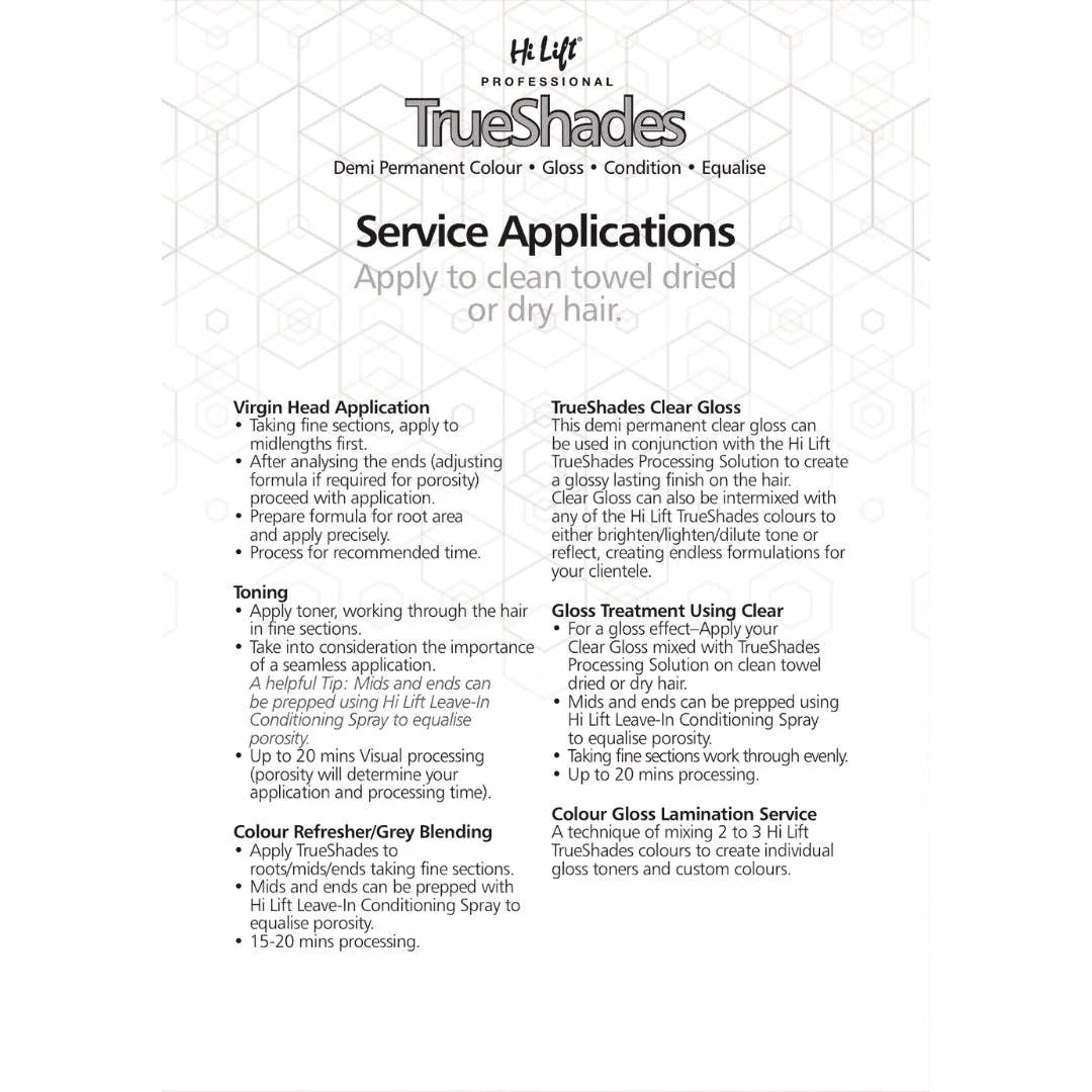 Hi Lift TrueShades Processing Solution 1L - Lashmer
