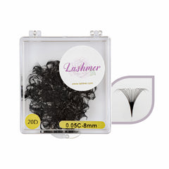 20D Loose Promade Fans | Lashmer | C, D Curl - 1000 Fans - Lashmer