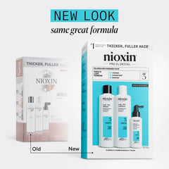 Nioxin Scalp + Hair Thickening System 3 Trio Pack LIGHT THINNING COLOURED / DRY / DAMAGED HAIR - Lashmer