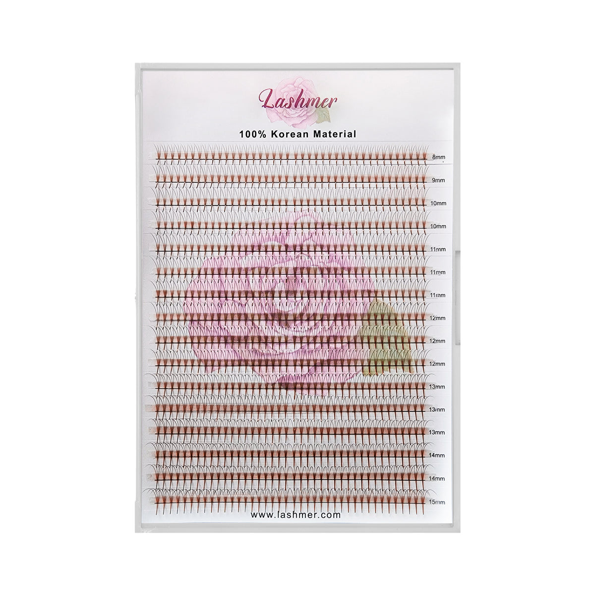 Lashmer 3D Brown Pointy Promade Fans (640 Fans) - Lashmer