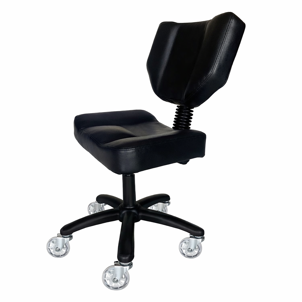 Karma Stanley Adjustable Stool with Back – Black 07090101 - Lashmer