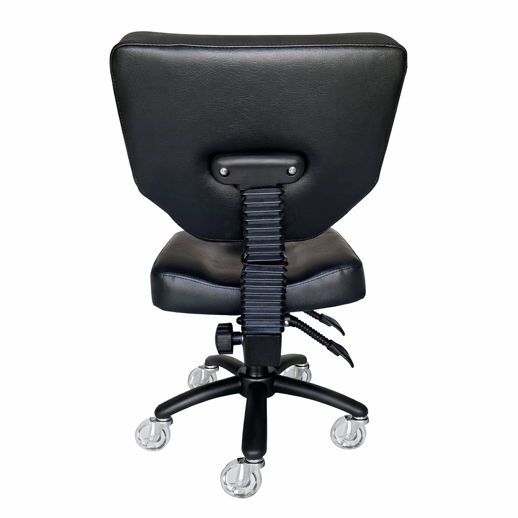Karma Stanley Adjustable Stool with Back – Black 07090101 - Lashmer