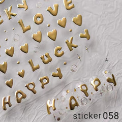 ACOS Nail Art Stickers -- Letter #002 - Lashmer
