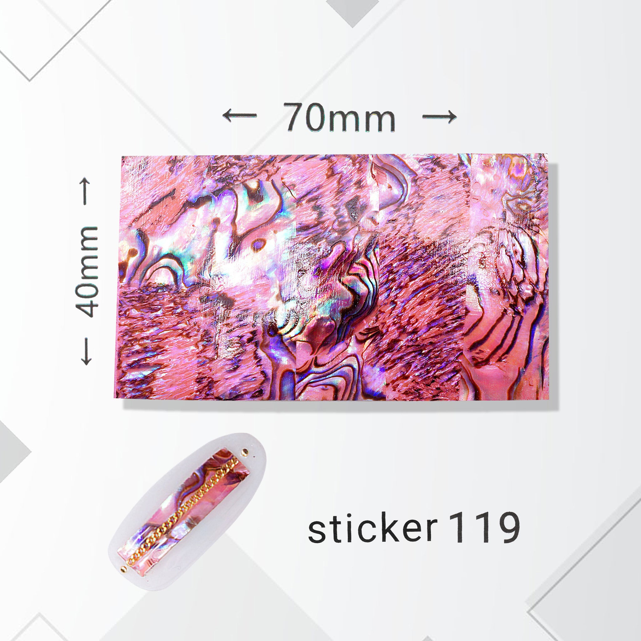 ACOS Nail Art Stickers -- Marble - Lashmer